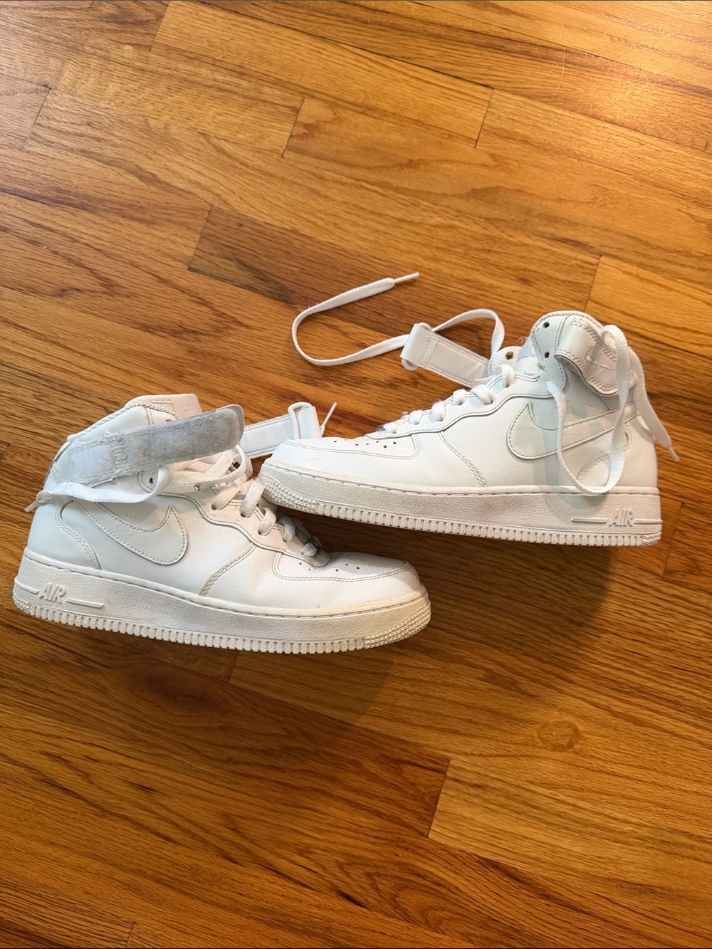 Nike White High-Top Leather Sneakers